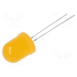 10 pcs : OSO5PAA134A-1MA - LED, 10mm, orange, 1120÷500mcd, 30°, Front: convex, 1.8÷2.2V, 66mW