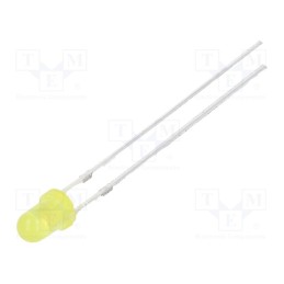 10 pcs : OS5YAA3134A-1-TU - LED, 3mm, yellow, 10000÷12000mcd, 30°, Front: convex, 1.8÷2.6V