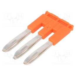 10 pcs : 1SNK905303R0000 (JB5-3) - Comb bridge, ways: 3, orange, Width: 5.2mm, SNK, 600V, Ht: 13.4mm