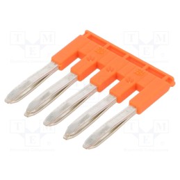 10 pcs : 1SNK905305R0000 (JB5-5) - Comb bridge, ways: 5, orange, Width: 5.2mm, SNK, 600V, Ht: 23.8mm