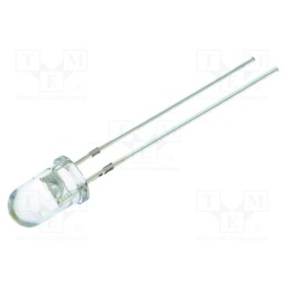 10 pcs : OSW44K5111A - LED, 5mm, white cold, 35000÷45000mcd, 15°, Front: convex, 2.9÷3.6V