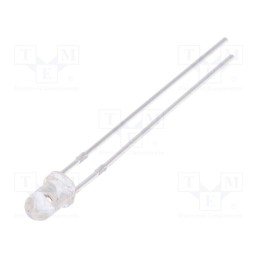 10 pcs : OS5YKA3131A - LED, 3mm, yellow, 15000÷20000mcd, 30°, Front: convex, 2÷2.6V