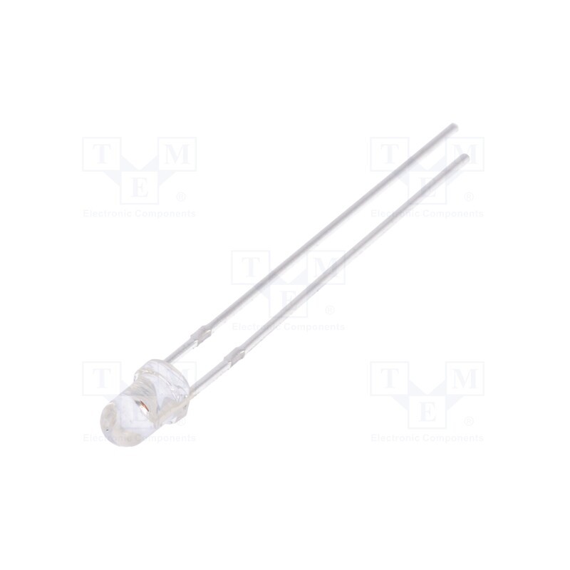 10 pcs : OS5YKA3131A - LED, 3mm, yellow, 15000÷20000mcd, 30°, Front: convex, 2÷2.6V
