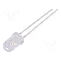 10 pcs : OSW44P5161A - LED, 5mm, white cold, 8400÷10000mcd, 60°, Front: convex, 2.7÷3.4V