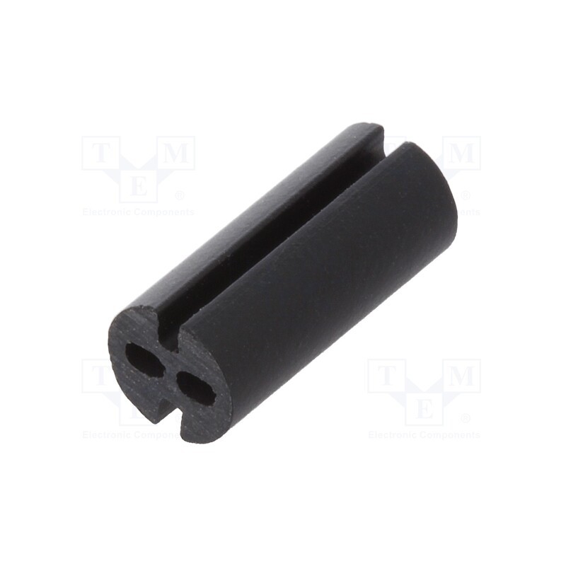 50 pcs : 8GE04V80582 - Spacer sleeve, LED, Øout: 4mm, ØLED: 3mm, L: 9.5mm, black, UL94V-0