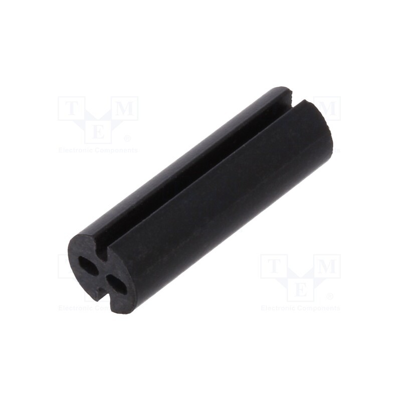 50 pcs : 8GE04V80518 - Spacer sleeve, LED, Øout: 4mm, ØLED: 3mm, L: 12.7mm, black, UL94V-0