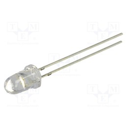 10 pcs : OSG59E5211A - LED, 5mm, green, 220000÷250000mcd, 15°, Front: convex, 2.8÷3.6V
