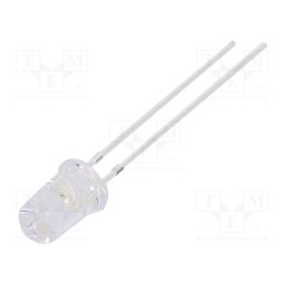 10 pcs : OSG38A5C31A - LED, 5mm, green, 14400÷18000mcd, 30°, Front: convex, 2.9÷3.6V, 108mW
