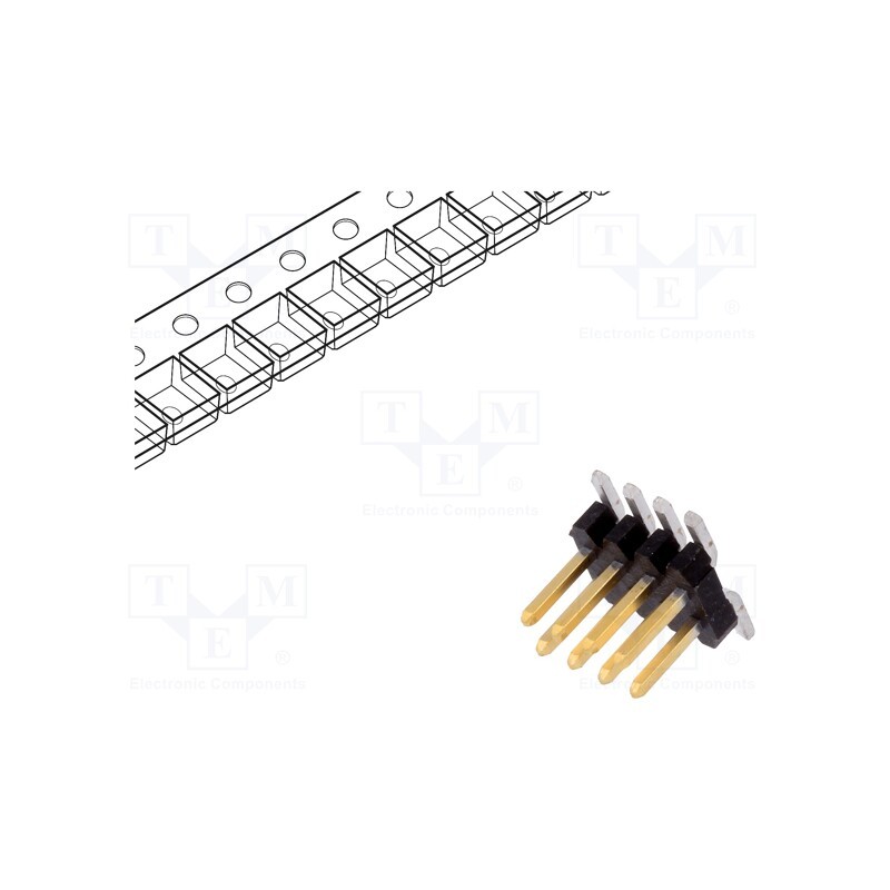 10 pcs : 20021121-00008C4LF - Pin header, pin strips, Minitek127®, male, PIN: 8, vertical, 1.27mm