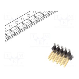 10 pcs : 20021121-00010C4LF - Pin header, pin strips, Minitek127®, male, PIN: 10, vertical, SMT