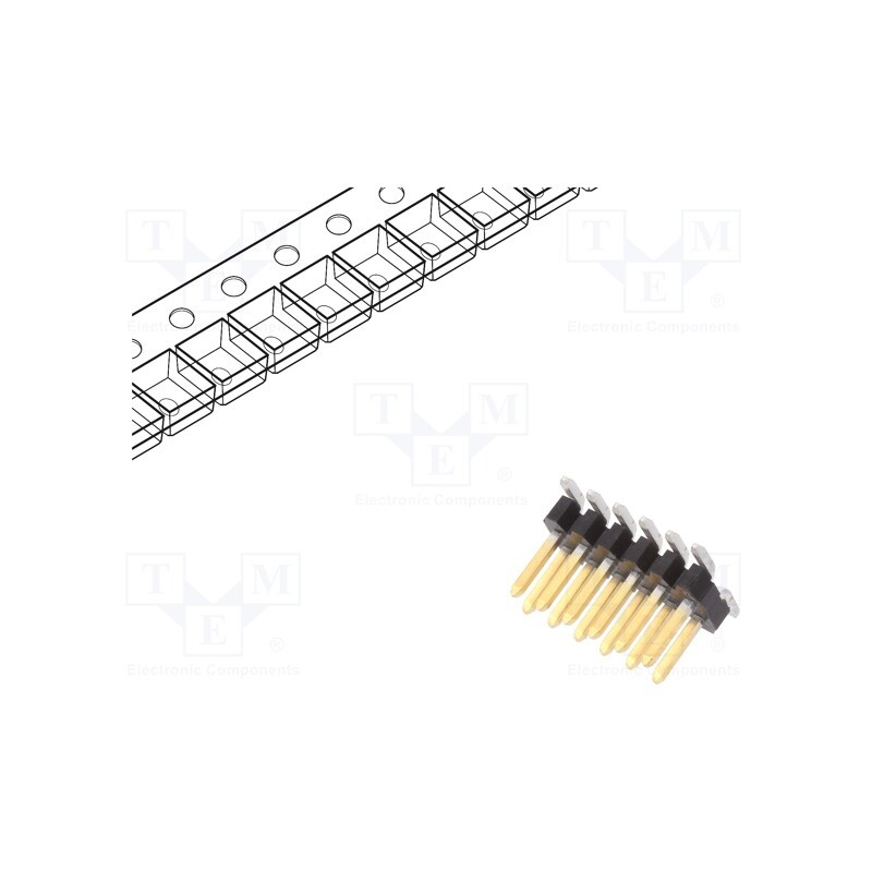 10 pcs : 20021121-00012C4LF - Pin header, pin strips, Minitek127®, male, PIN: 12, vertical, SMT