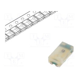 10 pcs : HSML-C197 - LED, SMD, 0603, orange, 28.5÷90mcd, 1.6x0.8x0.4mm, 130°, 1.9÷2.4V