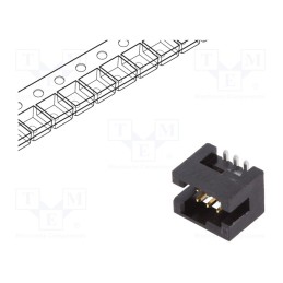 10 pcs : 20021221-00006C4LF - Socket, IDC, Minitek127®, male, PIN: 6, vertical, 1.27mm, SMT, 2x3