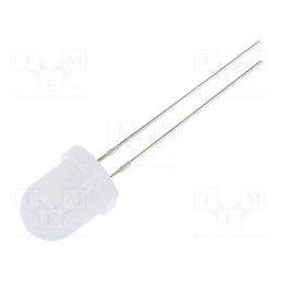 10 pcs : OSB56A8132A - LED, 8mm, blue, 2180÷3000mcd, 30°, Front: convex, 2.8÷3.6V