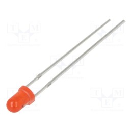 10 pcs : OSR5JA3134A-12V - LED, 3mm, red, 220÷330mcd, 30°, Front: convex, 12V, No.of term: 2