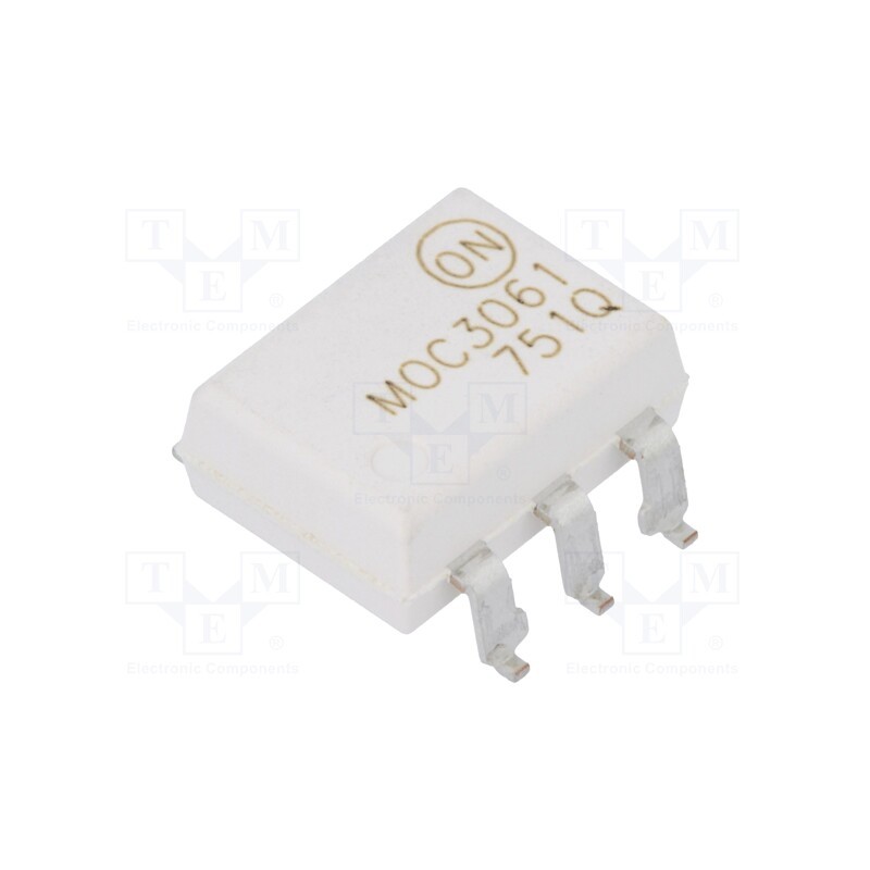 10 pcs : MOC3061SM - Optotriac, 4.17kV, zero voltage crossing driver, Gull wing 6