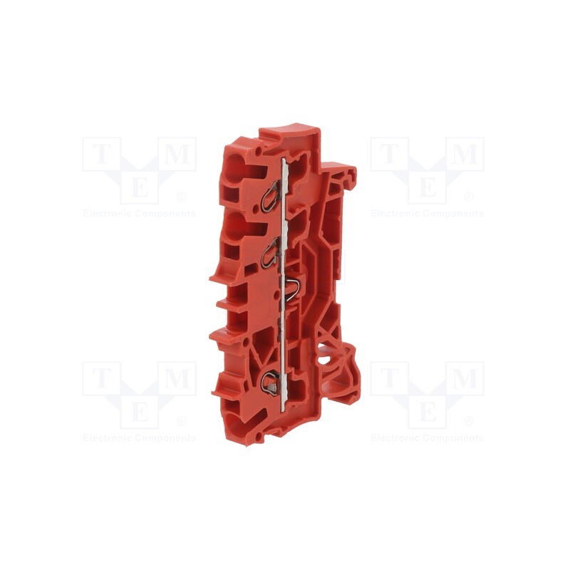 10 pcs : 2002-1303 - Splice terminal: rail, 2.5mm2, ways: 1, terminals: 3, red, 2002, TS35