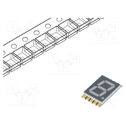 10 pcs : LTS-4817SW-PR - Display: LED, 7-segment, 10mm, 0.39', No.char: 1, white, 71÷165mcd