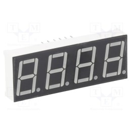 10 pcs : KW4-561CVB - Display: LED, 7-segment, 14.2mm, 0.56', No.char: 4, red, 40÷80mcd