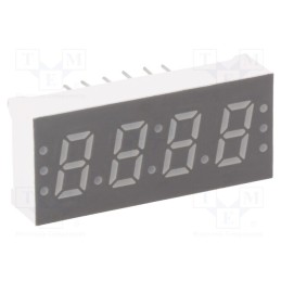 10 pcs : KW4-306AGA - Display: LED, 7-segment, 7.6mm, 0.3', No.char: 4, yellow-green