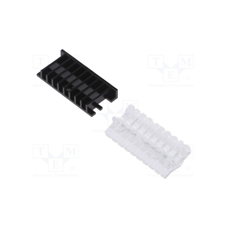 10 pcs : 1278.1010000000001 - Fiber for LED, rectangular, 1.7x3mm, No.of mod: 10, Front: flat