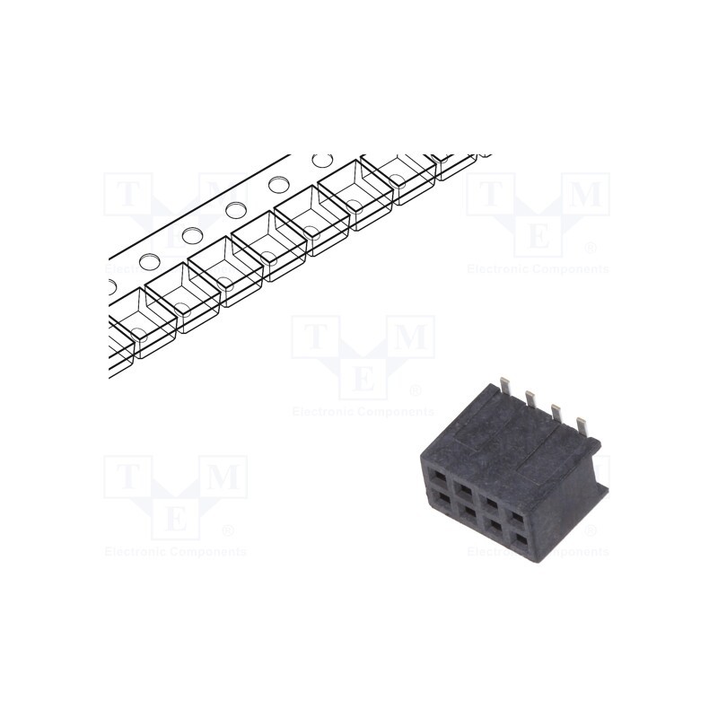10 pcs : 20021321-00008C4LF - Socket, pin strips, Minitek127®, female, PIN: 8, vertical, 1.27mm