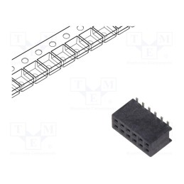 10 pcs : 20021321-00012C4LF - Socket, pin strips, Minitek127®, female, PIN: 12, vertical, 1.27mm