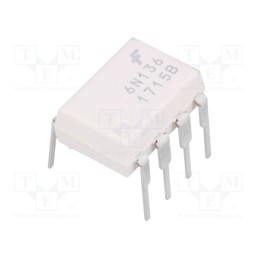 10 pcs : 6N136M - Optocoupler, THT, Ch: 1, OUT: transistor, Uinsul: 5kV, Uce: 20V, DIP8
