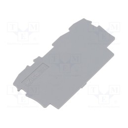 10 pcs : 2002-1391 - End/partition plate, grey, 2002, 2002