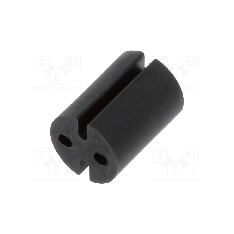 50 pcs : 8GE04V80382 - Spacer sleeve, LED, Øout: 4.8mm, ØLED: 3mm, L: 6.4mm, black, UL94V-0