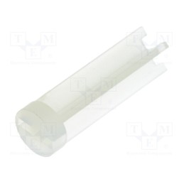 50 pcs : 8GE04V80284 - Spacer sleeve, LED, Øout: 6mm, ØLED: 5mm, L: 19.1mm, natural, UL94V-2