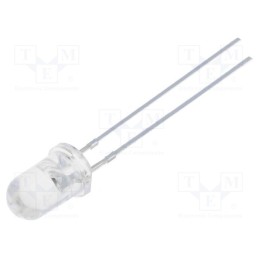 10 pcs : OSK3SK5111A - LED, 5mm, pink, 12000÷14400mcd, 15°, Front: convex, 2.9÷3.9V