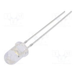 10 pcs : OSM54K5A31A-VVLED - LED, 5mm, white warm, 4500mcd, 30°, Front: convex, 3÷13V, 2700-3200K