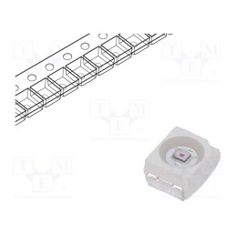 10 pcs : PT-IC-AC-3528-520 - Phototransistor, Dim: 3.5x2.8x1.9mm, λp max: 520nm, Front: flat