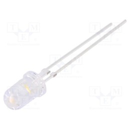 10 pcs : OSM57L5111Y - LED, 5mm, white warm, 15°, Front: convex, 2.8÷3.6V, No.of term: 2