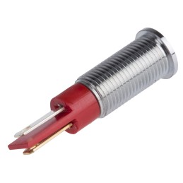 1 pcs - RS PRO Red Panel Mount Indicator, 24V dc, 8mm Mounting Hole Size, Faston, Solder Lug Termination, IP67