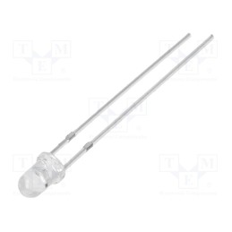 10 pcs : OSW54K3131A-VVLED - LED, 3mm, white cold, 4200mcd, 30°, Front: convex, 3÷13V