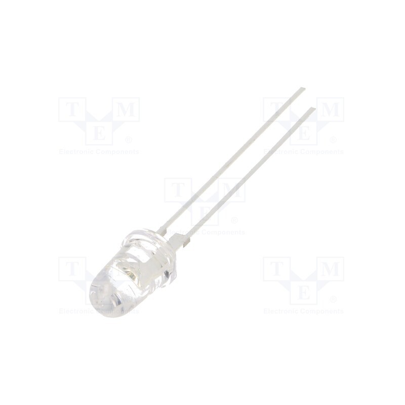 10 pcs : OSG59L5201P - LED, 5mm, green, 160000÷180000mcd, 8°, Front: convex, 2.8÷3.6V