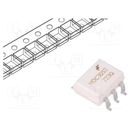 10 pcs : MOC3052SM - Optotriac, 5.3kV, Uout: 600V, Gull wing 6, Ch: 1, MOC3052M, 1kV/μs
