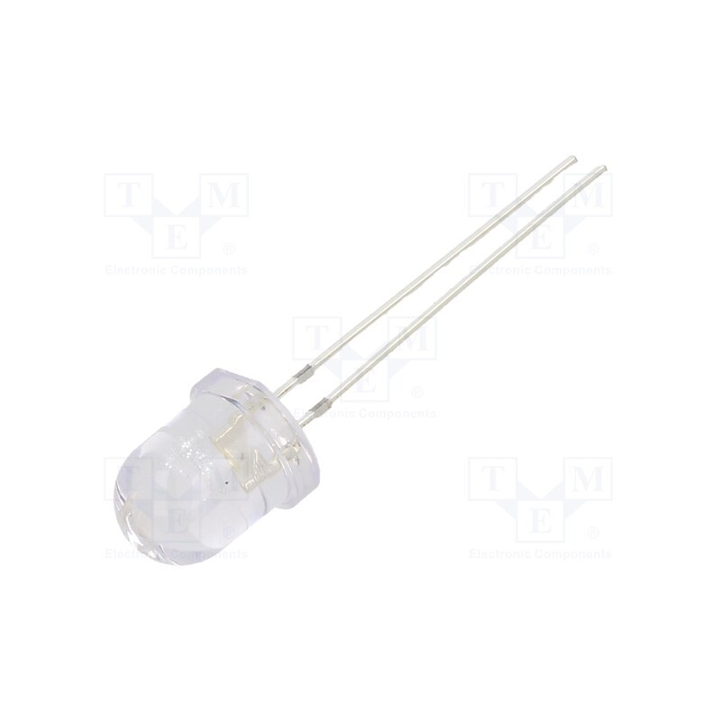 10 pcs : OSMM428131A - LED, 7.8mm, white warm, 10000÷12000mcd, 30°, Front: convex