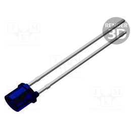 10 pcs : PT-IC-BC-3-PE-550 - Phototransistor, 3mm, λp max: 550nm, Lens: blue, Front: flat, 70mW