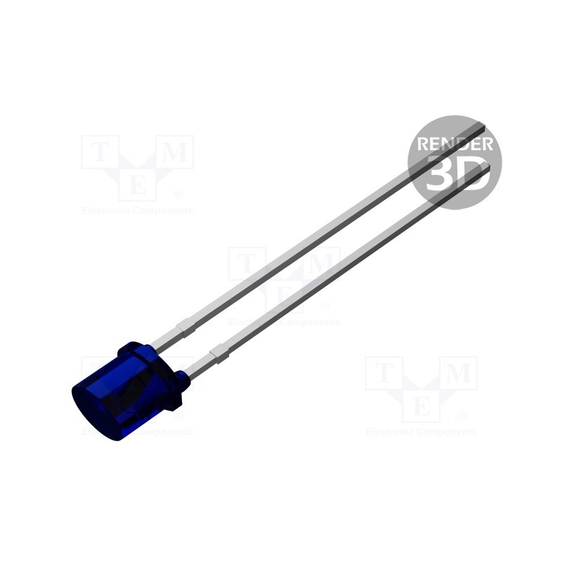 10 pcs : PT-IC-BC-3-PE-550 - Phototransistor, 3mm, λp max: 550nm, Lens: blue, Front: flat, 70mW