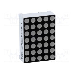 10 pcs : LMD07057BUE-101A-02 - Display: LED, matrix, 5x7, red, 10.2mcd, anode, 17.8x12.7mm