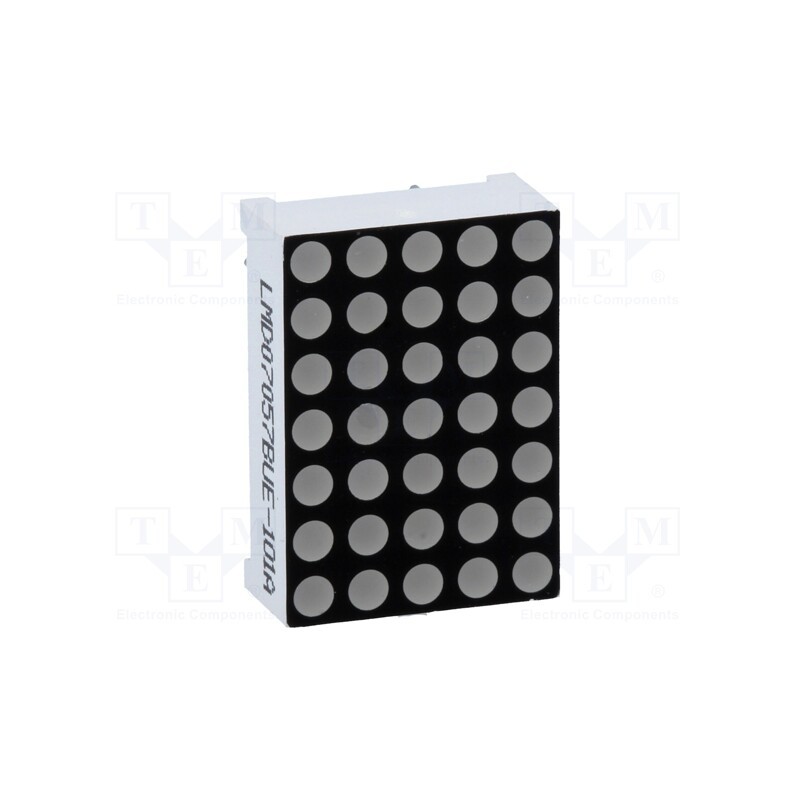 10 pcs : LMD07057BUE-101A-02 - Display: LED, matrix, 5x7, red, 10.2mcd, anode, 17.8x12.7mm