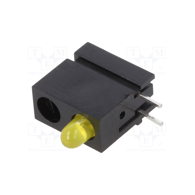 10 pcs : 1801.7030999999999 - LED, in housing, yellow, 2.8mm, No.of diodes: 1, 20mA, 60°, 10÷20mcd