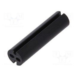 50 pcs : 8GE04V80519 - Spacer sleeve, LED, Øout: 4mm, ØLED: 3mm, L: 15.9mm, black, UL94V-0