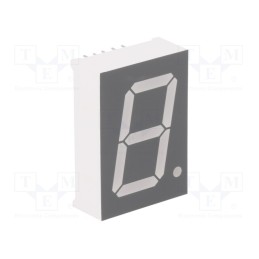 10 pcs : FYS-10012AUHR-21 - Display: LED, 7-segment, 25.4mm, 1', No.char: 1, red, 30÷60mcd