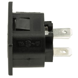 1 pcs - Bulgin C13 Snap-In IEC Connector Socket, 10A, 250 V