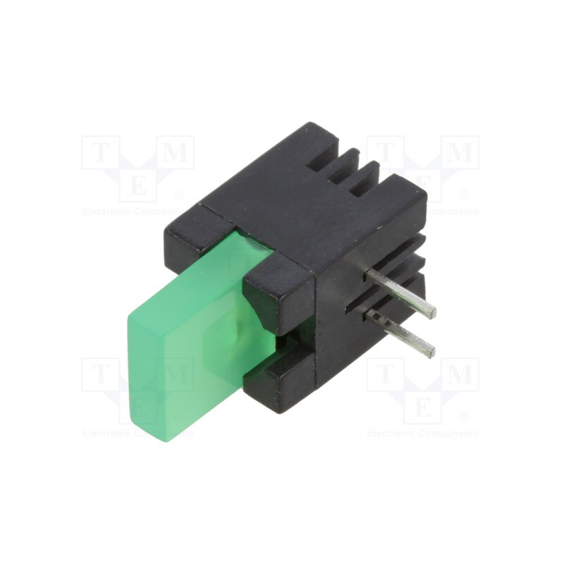 10 pcs : H921HR7GD - LED, in housing, white,green, No.of diodes: 1, 20mA, Lens: diffused