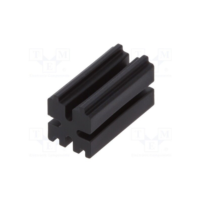 50 pcs : 8GE04V80514 - Spacer sleeve, LED, ØLED: 3mm, L: 10mm, black, UL94V-0, W: 5mm